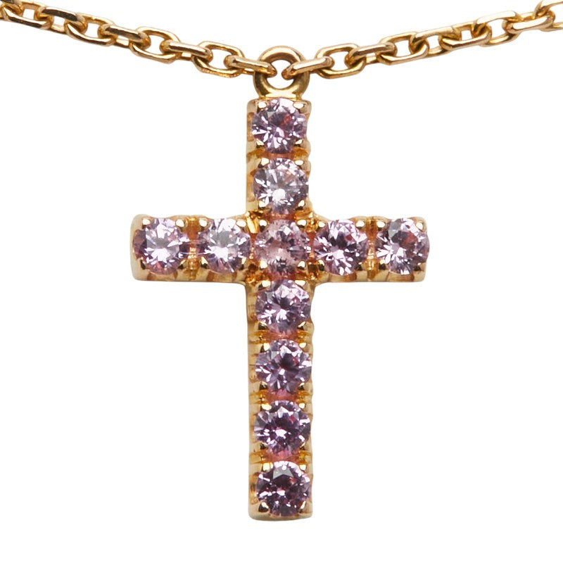 カルティエ シンボル クロス チェーン ペンダントネックレス K18PG ピンクゴールド レディース CARTIER 【中古】