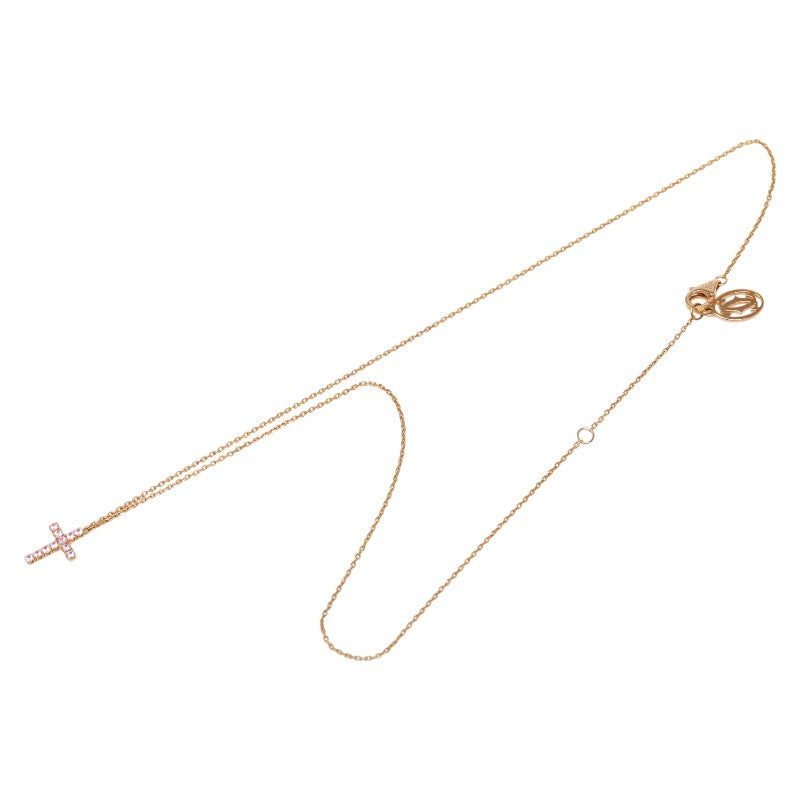カルティエ シンボル クロス チェーン ペンダントネックレス K18PG ピンクゴールド レディース CARTIER 【中古】