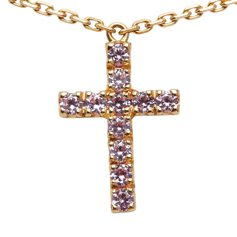 カルティエ シンボル クロス チェーン ペンダントネックレス K18PG ピンクゴールド レディース CARTIER 【中古】