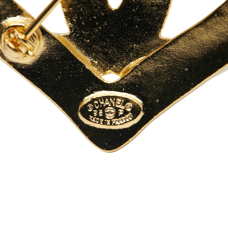 シャネル ヴィンテージ ココマーク ハート ブローチ ゴールド メッキ レディース CHANEL 【中古】
