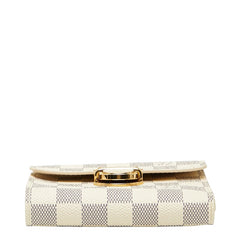 ルイ ヴィトン ダミエ アズール コアラ 三つ折り財布 N60013 ホワイト PVC レディース LOUIS VUITTON 【中古】