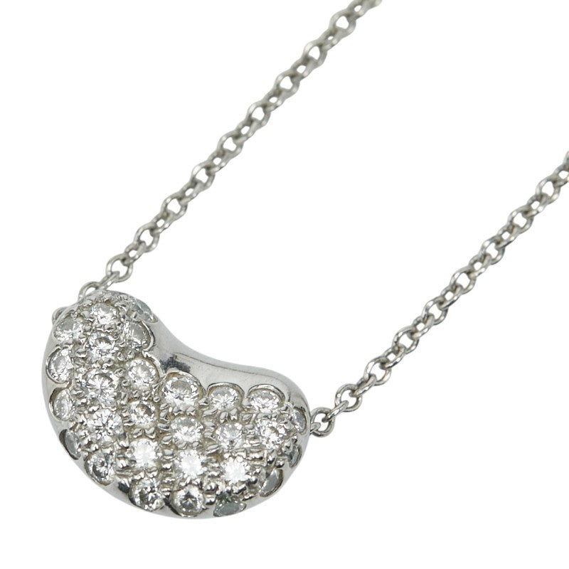 ティファニー ビーンズ パヴェダイヤ ネックレス Pt950 プラチナ レディース TIFFANY&Co. 【中古】