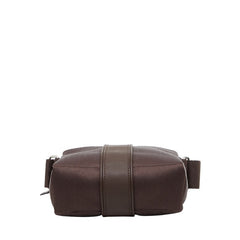 エルメス アカプルコ バンドリエールPM 斜め掛け ショルダーバッグ ポシェット ブラウン トワルシェブロン レザー レディース HERMES 【中古】