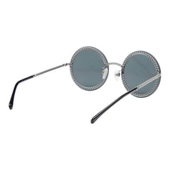 シャネル サングラス ラウンド グラスコード 4245 ブラック シルバー プラスチック レディース CHANEL 【中古】