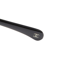 シャネル サングラス ラウンド グラスコード 4245 ブラック シルバー プラスチック レディース CHANEL 【中古】