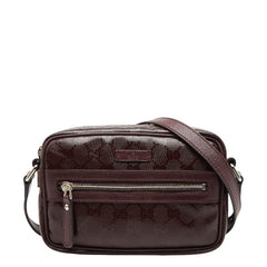グッチ GGインプリメ 斜め掛け ショルダーバッグ 201447 パープル系 PVC レザー レディース GUCCI 【中古】