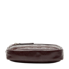 グッチ GGインプリメ 斜め掛け ショルダーバッグ 201447 パープル系 PVC レザー レディース GUCCI 【中古】