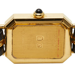 シャネル プルミエール 腕時計 サイズ：L H0001 クオーツ ブラック文字盤 ステンレススチール レザー レディース CHANEL 【中古】