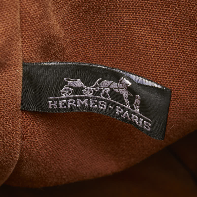 エルメス サクソーMM ハンドバッグ トートバッグ ベージュ ブラウン トワルアッシュ レディース HERMES 【中古】