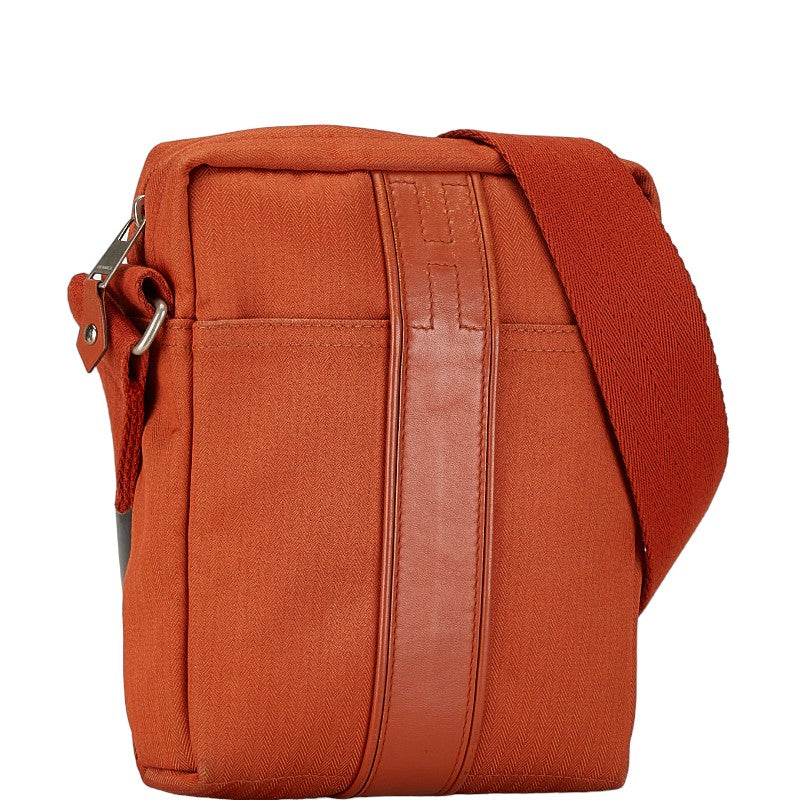 エルメス アカプルコ バンドリエールPM ショルダーバッグ オレンジ トワルシェブロン レザー レディース HERMES 【中古】