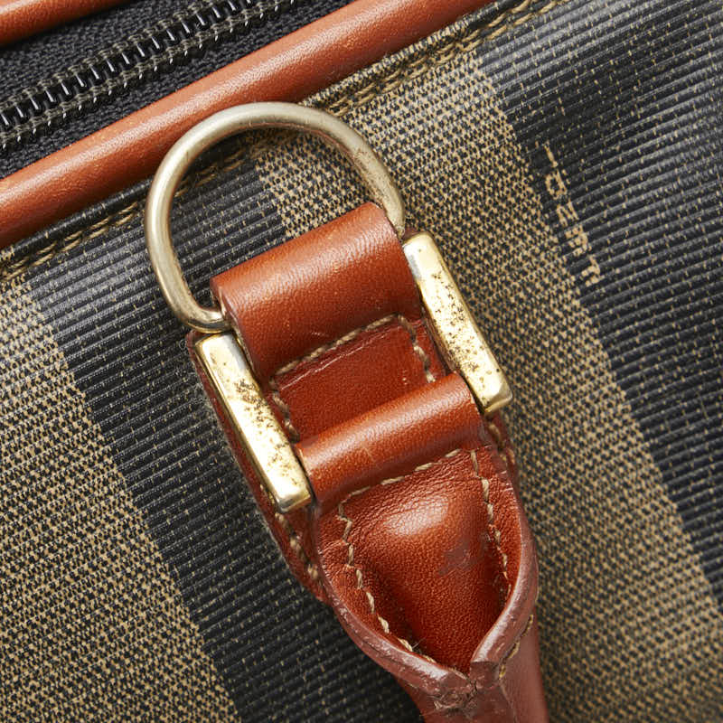 フェンディ ペカン ハンドバッグ ショルダーバッグ 2WAY 04498 ブラウン ブラック PVC レザー レディース FENDI 【中古】