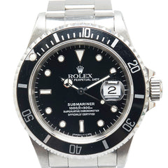 ロレックス サブマリーナ デイト 腕時計 16610 自動巻き ブラック文字盤 ステンレススチール メンズ ROLEX 【中古】