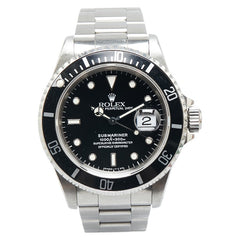 ロレックス サブマリーナ デイト 腕時計 16610 自動巻き ブラック文字盤 ステンレススチール メンズ ROLEX 【中古】