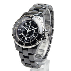 シャネル J12 腕時計 H0682 クオーツ ブラック文字盤 ステンレススチール セラミック レディース CHANEL 【中古】