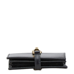 グッチ ジャッキー コンパクトウォレット 二つ折り財布 645536 ブラック レザー レディース GUCCI 【中古】
