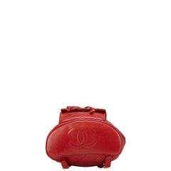 シャネル マトラッセ ココマーク リュック バックパック レッド ラムスキン レディース CHANEL 【中古】