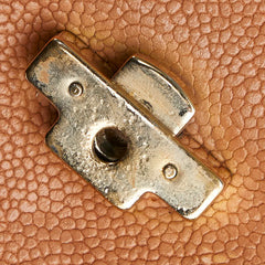 シャネル ハーフココ 斜め掛け チェーン ショルダーバッグ オレンジ ベージュ キャビアスキン レディース CHANEL 【中古】