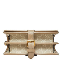 グッチ GGスプリーム 斜め掛け ショルダーバッグ 671620 ベージュ PVC レザー レディース GUCCI 中古