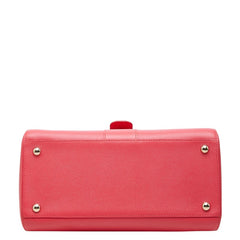 デルヴォー ブリヨン ハンドバッグ 2WAY ショルダーバッグ ピンク レザー レディース DELVAUX 中古