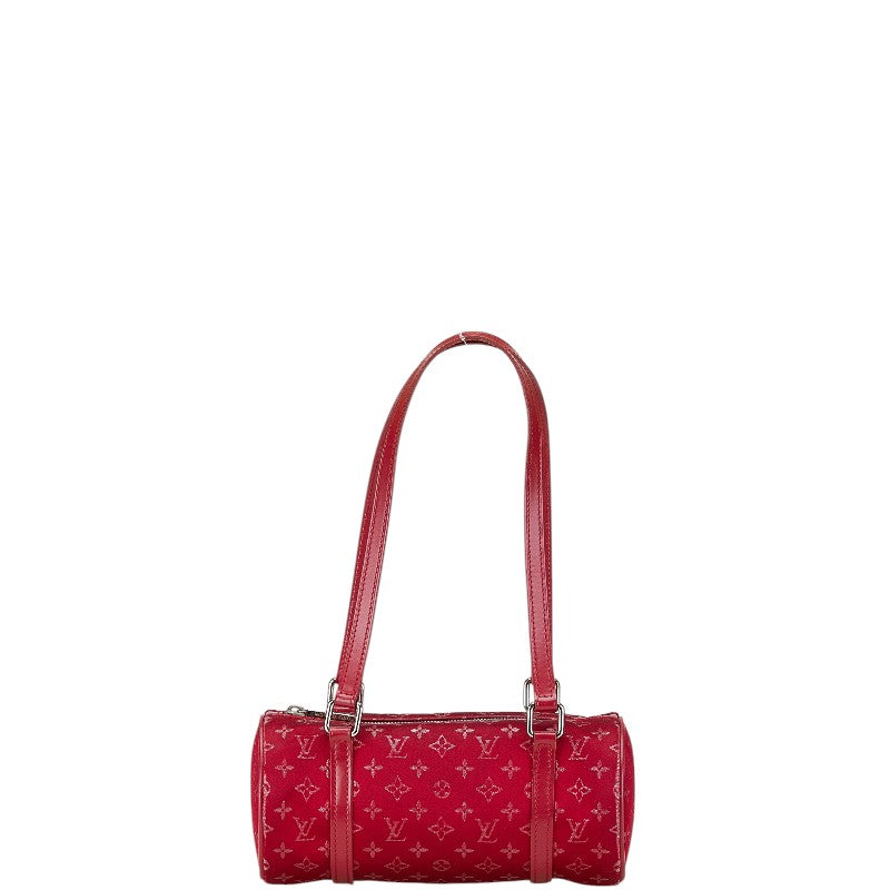 ルイ ヴィトン モノグラム サテン リトル パピヨン ショルダーバッグ M92353 ルージュ レッド サテン レザー レディース LOUIS VUITTON 【中古】