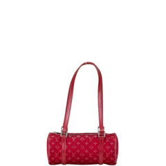 ルイ ヴィトン モノグラム サテン リトル パピヨン ショルダーバッグ M92353 ルージュ レッド サテン レザー レディース LOUIS VUITTON 【中古】