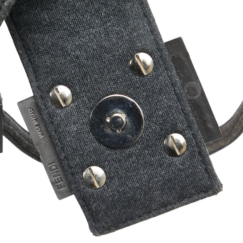 フェンディ ミニクロワッサン ハンドバッグ グレー ウール レディース FENDI 【中古】