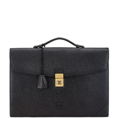 ロエベ アナグラム ブリーフケース ブラック レザー レディース LOEWE 【中古】