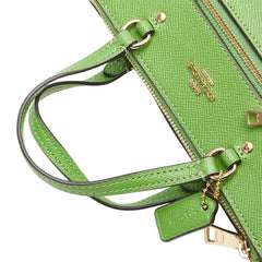 コーチ ロゴ ミニハンドバッグ ショルダーバッグ 2WAY CA844IMMA1 グリーン レザー レディース COACH 【中古】
