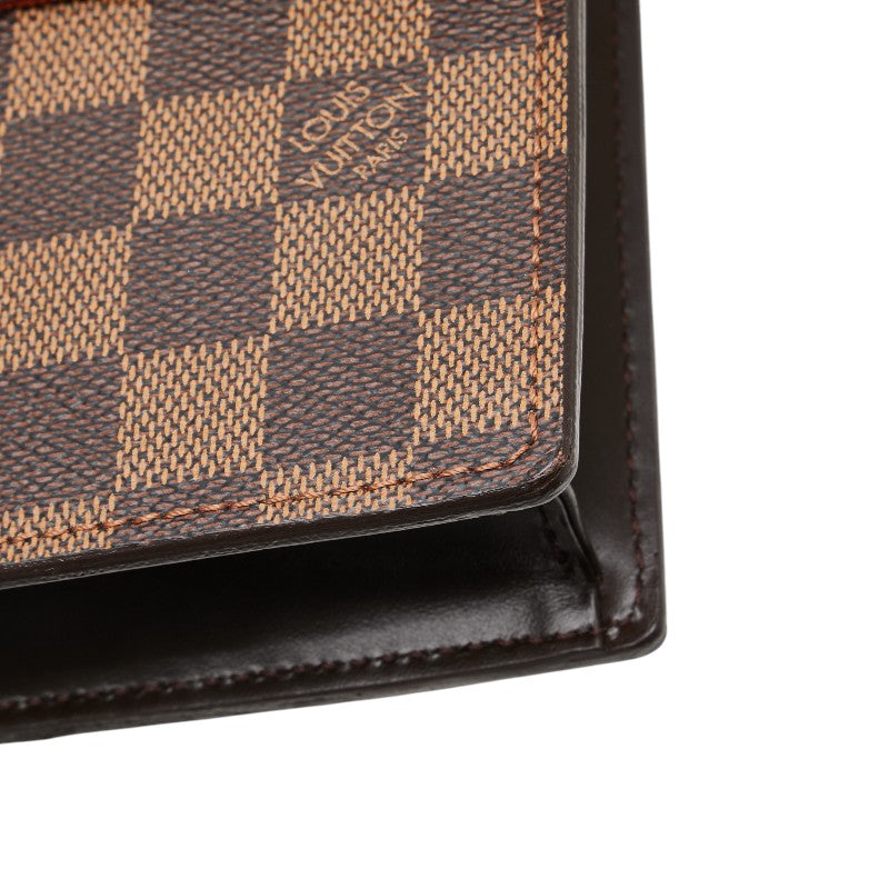 ルイ ヴィトン ダミエ ポートベロー 斜め掛け ショルダーバッグ N45271 ブラウン PVC レザー レディース LOUIS VUITTON 【中古】