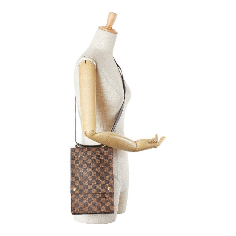 ルイ ヴィトン ダミエ ポートベロー 斜め掛け ショルダーバッグ N45271 ブラウン PVC レザー レディース LOUIS VUITTON 【中古】