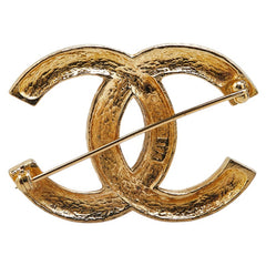 シャネル ヴィンテージ ココマーク ラインストーン ブローチ ゴールド メッキ レディース CHANEL 【中古】