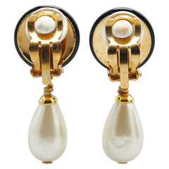 シャネル ココマーク パール イヤリング ゴールド ブラック メッキ レディース CHANEL 【中古】