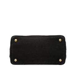 プラダ 三角ロゴプレート カナパ ミニ ハンドバッグ ショルダーバッグ 2WAY 1BG439 ブラック キャンバス レディース PRADA 【中古】