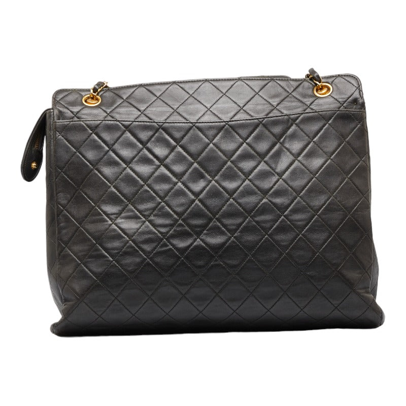 シャネル マトラッセ ココマーク チェーン ショルダーバッグ トートバッグ ブラック ゴールド ラムスキン レディース CHANEL 【中古】