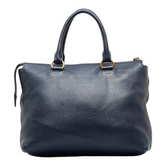 プラダ ハンドバッグ ショルダーバッグ 2WAY 1BA063 ネイビー ゴールド レザー レディース PRADA 【中古】