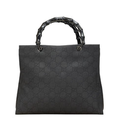 グッチ GGナイロン バンブー トートバッグ ハンドバッグ 002 1010 ブラック ナイロン レディース GUCCI 【中古】
