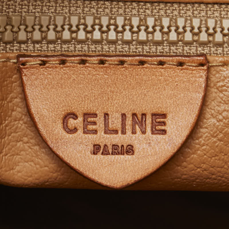 セリーヌ マカダム クラッチバッグ ブラウン PVC レザー レディース CELINE 【中古】