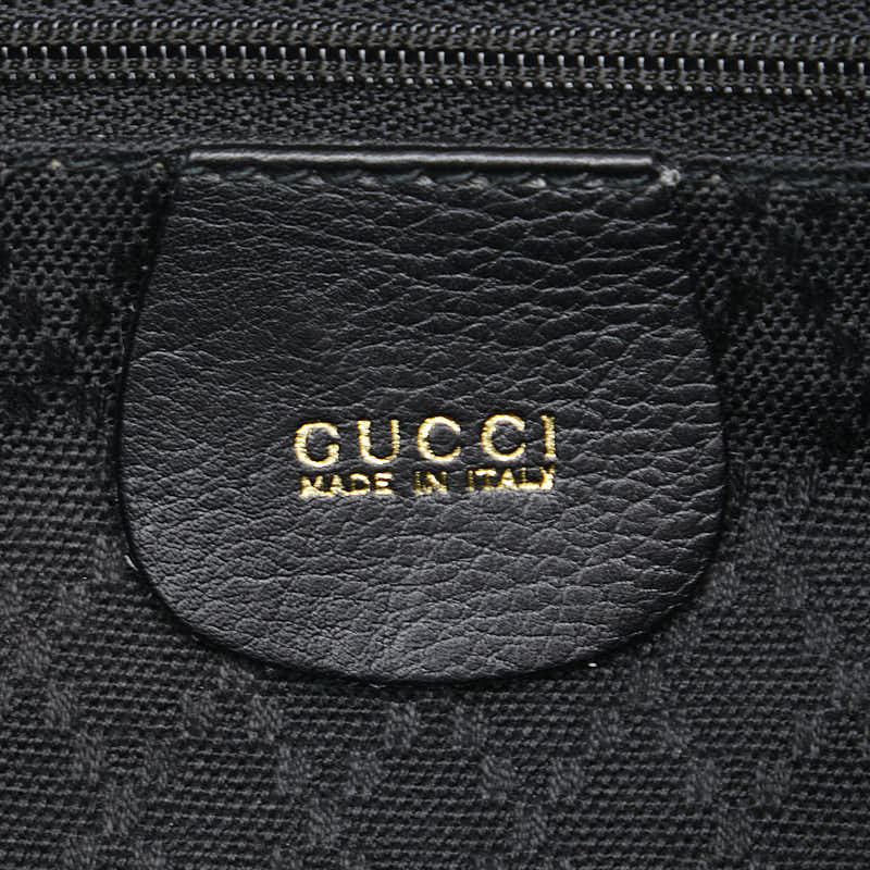 グッチ バンブー リュック バックパック 003 1998 ブラック レザー レディース GUCCI 【中古】