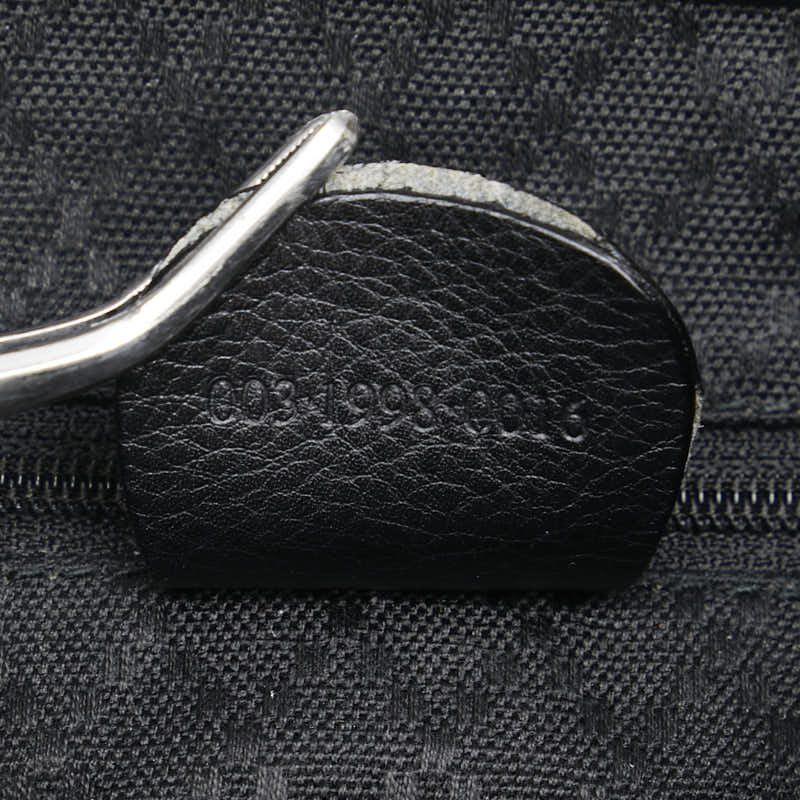 グッチ バンブー リュック バックパック 003 1998 ブラック レザー レディース GUCCI 【中古】