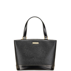 バーバリー ノバチェック シャドーホース トートバッグ ブラック レザー レディース BURBERRY 【中古】
