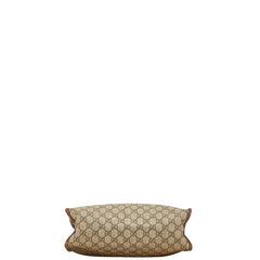 グッチ GGスプリーム トートバッグ 211135 ベージュ ブラウン PVC レザー レディース GUCCI 【中古】