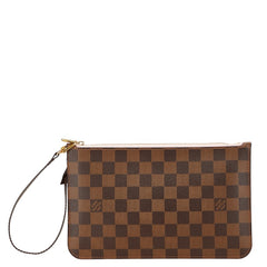 ルイ ヴィトン ダミエ ネヴァーフルMM付属 ポーチ ブラウン PVC レザー レディース LOUIS VUITTON 【中古】