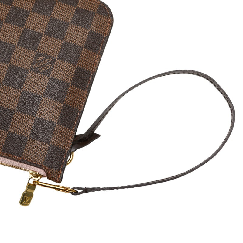 ルイ ヴィトン ダミエ ネヴァーフルMM付属 ポーチ ブラウン PVC レザー レディース LOUIS VUITTON 【中古】