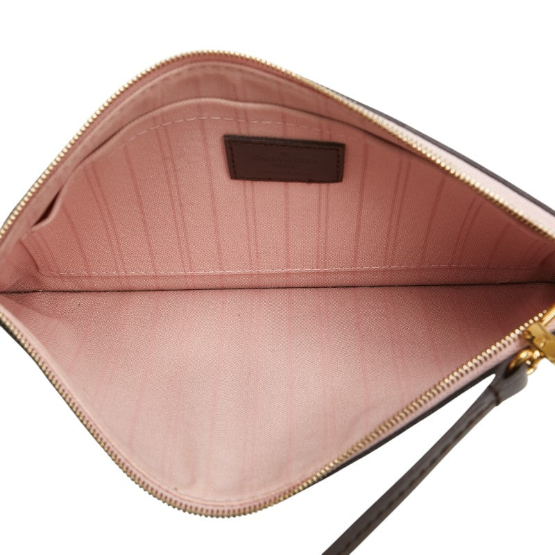ルイ ヴィトン ダミエ ネヴァーフルMM付属 ポーチ ブラウン PVC レザー レディース LOUIS VUITTON 【中古】