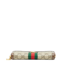 グッチ オフィディア GGスプリーム ラウンドファスナー 長財布 523154 ベージュ マルチカラー PVC レザー レディース GUCCI 【中古】