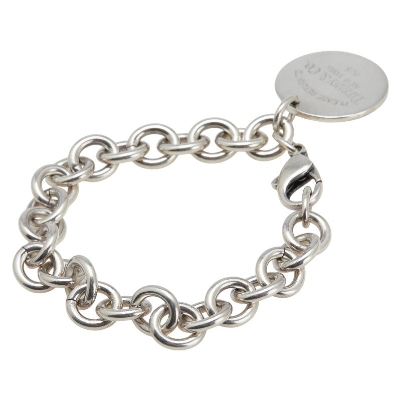 ティファニー リターントゥ ラウンドタグ チェーン ブレスレット SV925 シルバー レディース TIFFANY&Co. 【中古】
