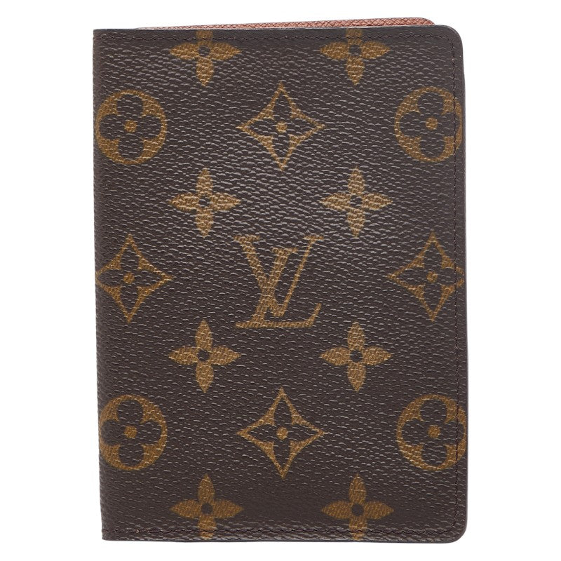 ルイ ヴィトン モノグラム クーヴェルテュール パスポール カードケース M60179 ブラウン PVC レディース LOUIS VUITTON 【中古】
