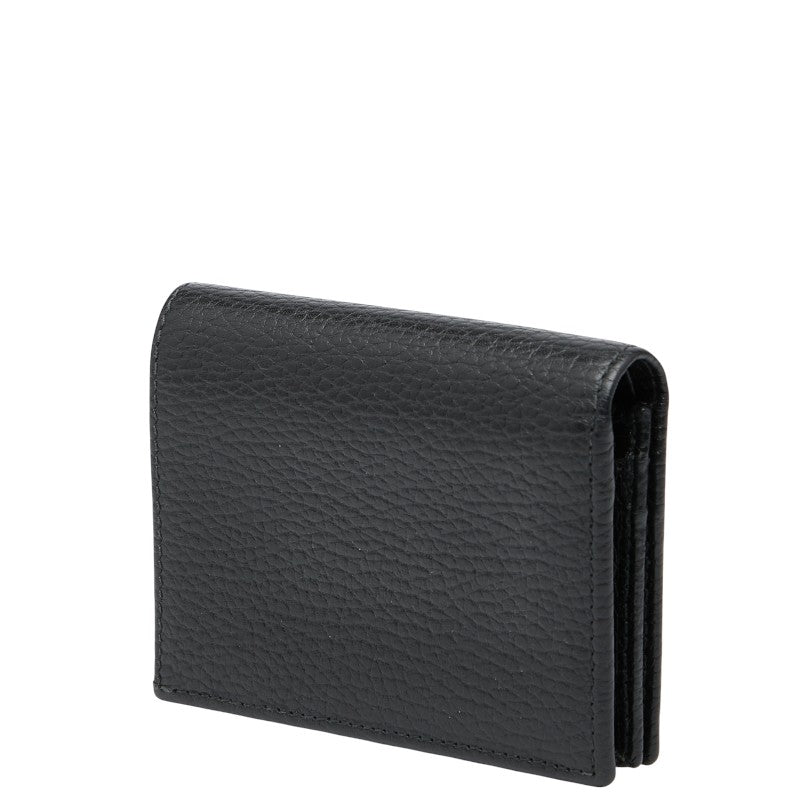 グッチ GGマーモント 二つ折り財布 456126 ブラック レザー レディース GUCCI 【中古】