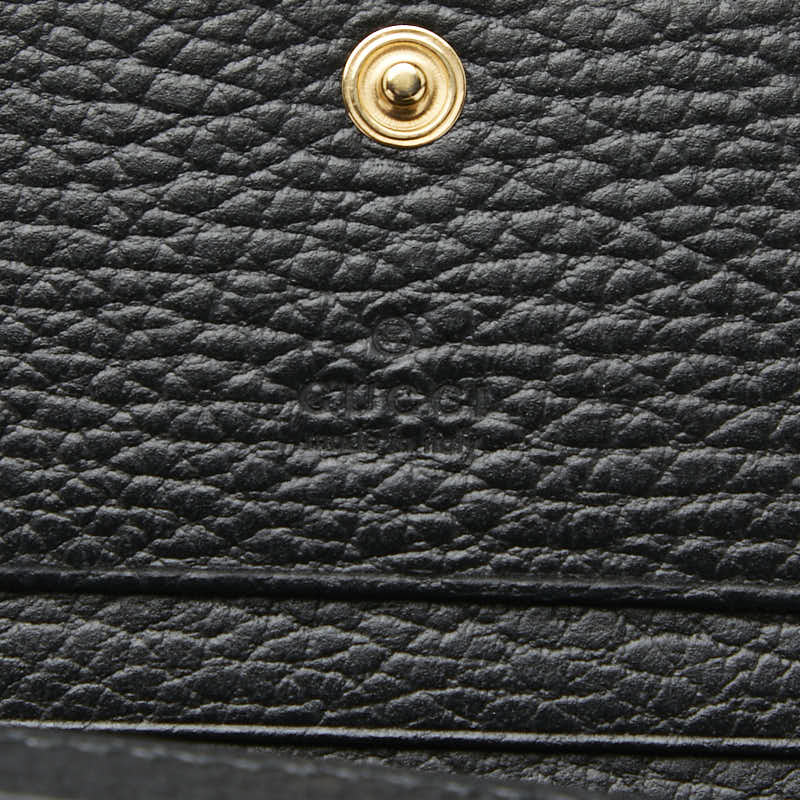 グッチ GGマーモント 二つ折り財布 456126 ブラック レザー レディース GUCCI 【中古】