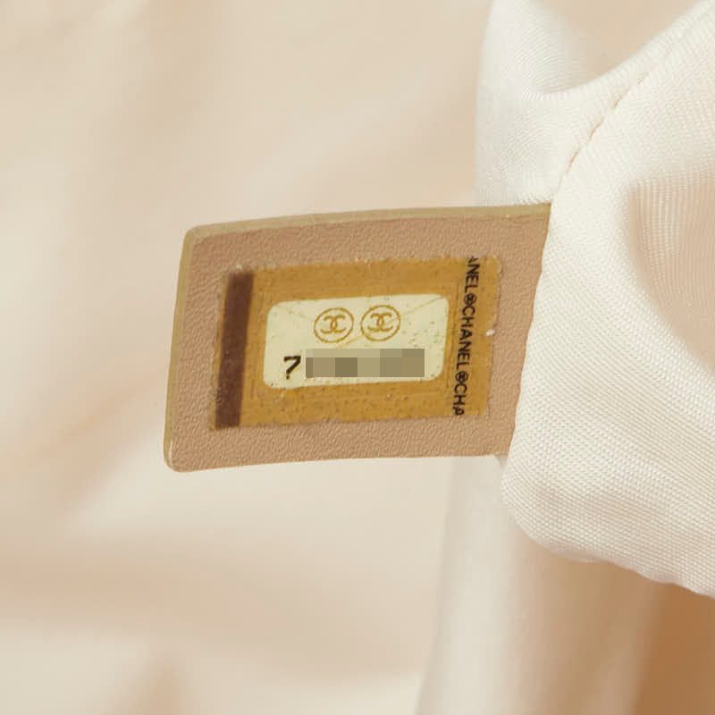 シャネル ニュートラベルライン トートバッグ ベージュ ピンク ナイロン レザー レディース CHANEL 【中古】